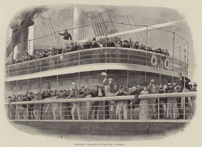 ¡Adiós! El barco partiendo hacia Australia de John Charles Dollman